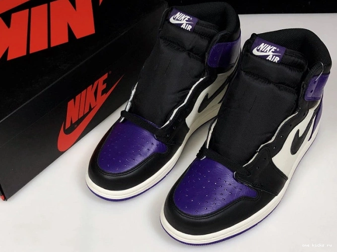 Rep Onekick Court Jordan 1 555088-501 Purple Air 0712